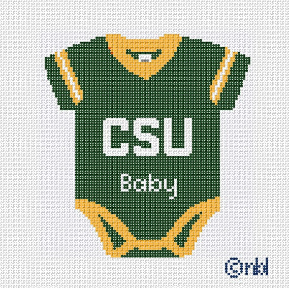 Colorado State Baby Onesie Needlepoint Canvas