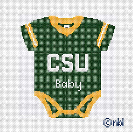 Colorado State Baby Onesie Needlepoint Canvas