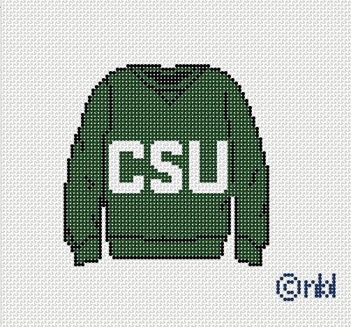Colorado State Sweatshirt Needlepoint Canvas