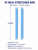 Stretcher Bars- 3D 10 inch pair-2