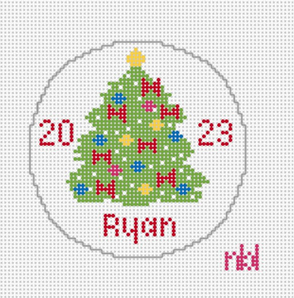 Christmas Tree- 14 mesh - Needlepoint by Laura