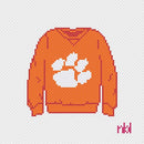 Clemson Sweatshirt Needlepoint Canvas - Needlepoint by Laura