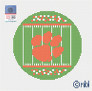 Clemson Football Field Round Canvas-1