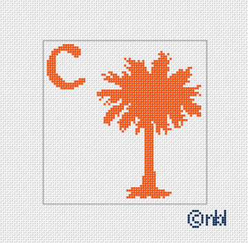 Clemson Needlepoint Canvas- 4 inch square - 0