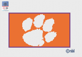 Clemson Purse Insert with Paw