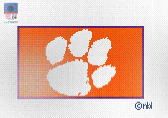Clemson Purse Insert with Paw