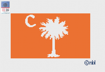 Clemson Palm Purse Insert- 18 mesh