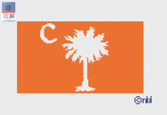 Clemson Palm Purse Insert- 18 mesh