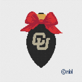 Colorado Christmas Bow Light Bulb Red