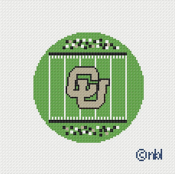 Colorado Football Field Round Canvas