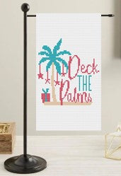 Deck the Palms Mini Flag Kit - Needlepoint by Laura