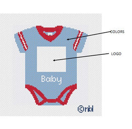 Design your own Baby Onesie Needlepoint Canvas