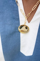 Map - Beach Tag Charm Necklace – 18k Gold Plated-4