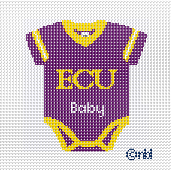ECU Baby Onesie Needlepoint Canvas