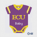 ECU Baby Onesie Needlepoint Canvas-1