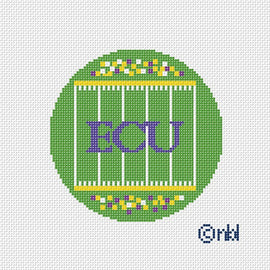 ECU Football Field Round Canvas