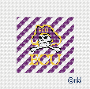 ECU Stripe Needlepoint Canvas
