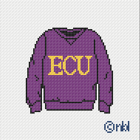 ECU Sweatshirt Needlepoint Canvas