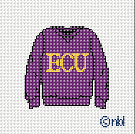 ECU Sweatshirt Needlepoint Canvas