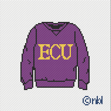 ECU Sweatshirt Needlepoint Canvas