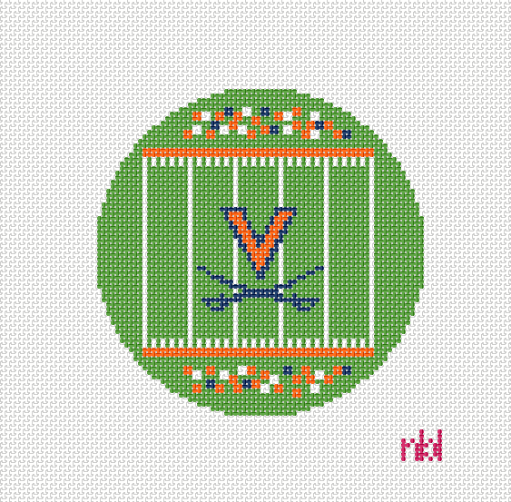 Virginia Football Field Round Canvas