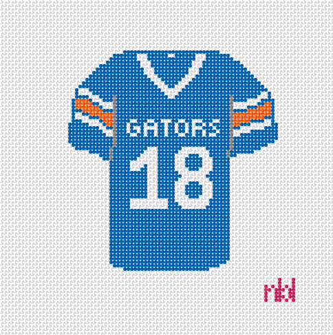 Florida Football Jersey - Needlepoint by Laura