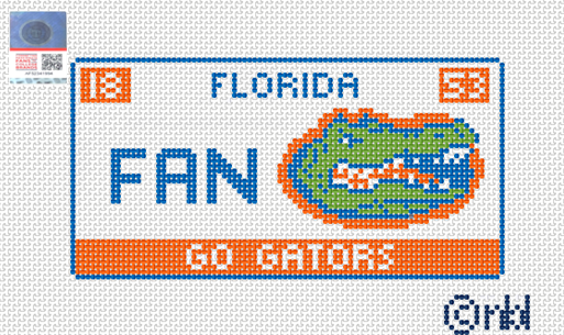 Florida License Plate with Gator Logo- FAN