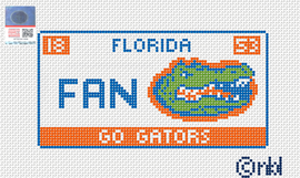 Florida License Plate with Gator Logo- FAN