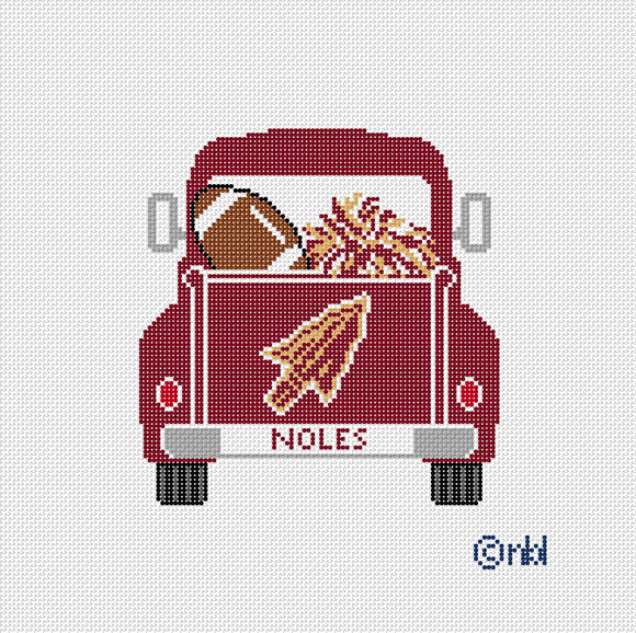 Florida State Vintage Truck 18 Mesh Needlepoint Canvas, 5x5