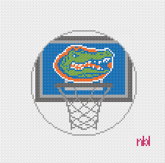 Florida Basketball Net Needlepoint Canvas