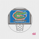 Florida Basketball Net Needlepoint Canvas-1