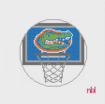 Florida Basketball Net Needlepoint Canvas