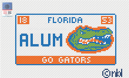 Florida License Plate with Gator Logo-ALUMNI