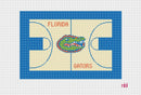 Florida Basketball Court Lumbar Pillow Needlepoint Canvas-1