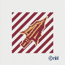 Florida State Stripe Needlepoint Canvas