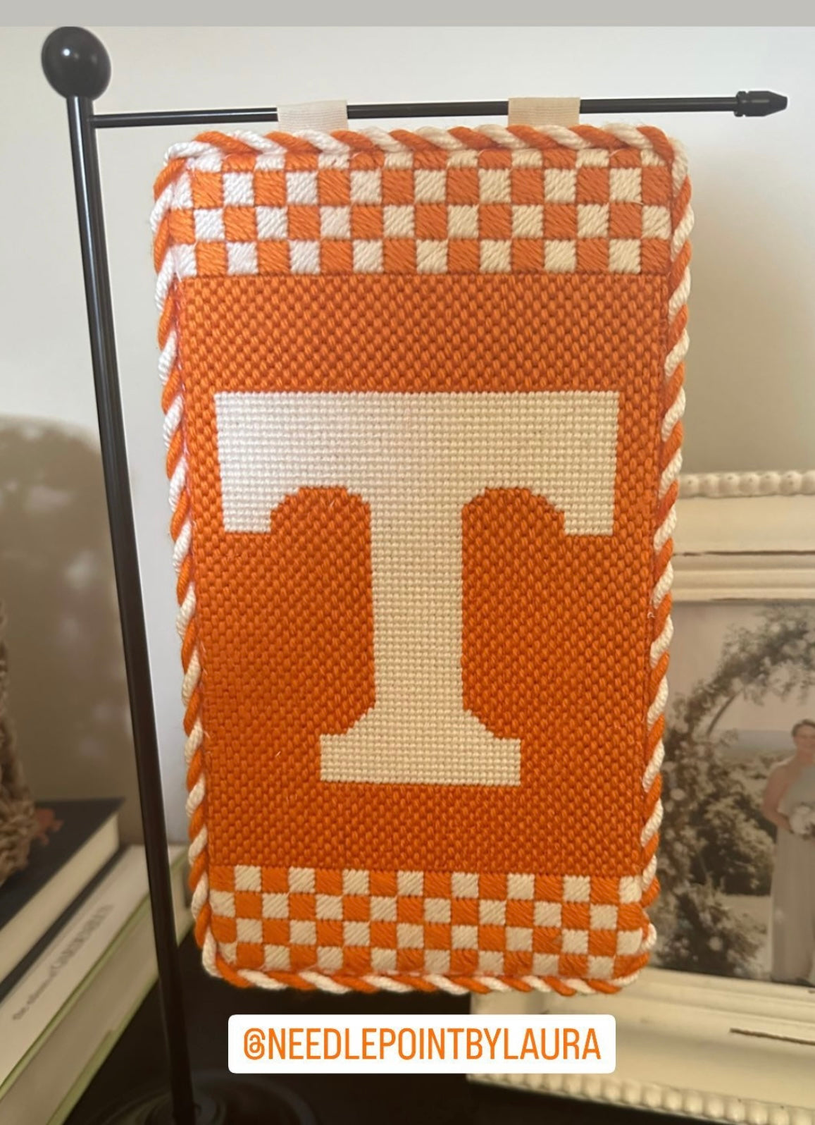 Tennessee Checkerboard Mini Flag Kit - Needlepoint by Laura