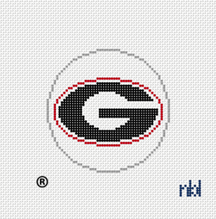 Georgia logo round white- 13 mesh