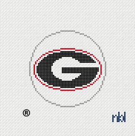 Georgia logo round white- 13 mesh