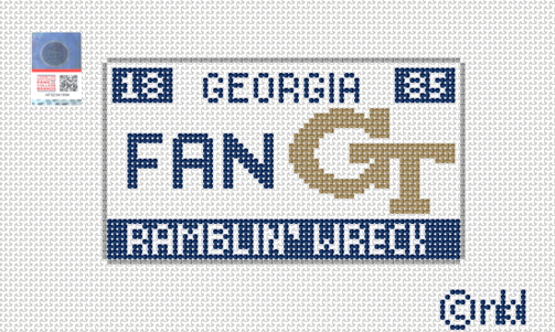 Georgia Tech License Plate- FAN