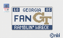 Georgia Tech License Plate- FAN-1