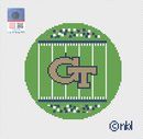Georgia Tech Football Field Round Canvas-1