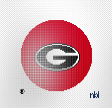 Georgia logo round red- 18 mesh