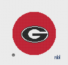 Georgia logo round red- 18 mesh