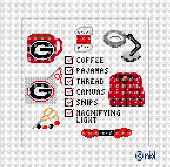 Georgia Stitch Retreat Needlepoint Canvas