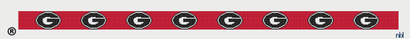 Georgia Logo Belt Needlepoint Canvas – 18 Mesh, 40"