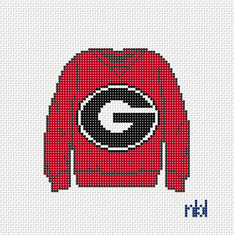 Georgia Sweatshirt Needlepoint Canvas
