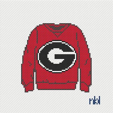 Georgia Sweatshirt Needlepoint Canvas