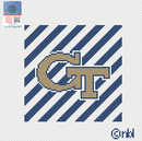 Georgia Tech Stripe Needlepoint Canvas-1
