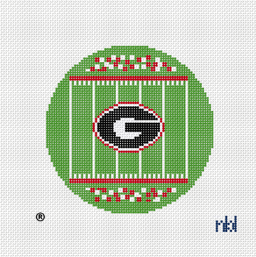 Georgia Football Field Round Canvas
