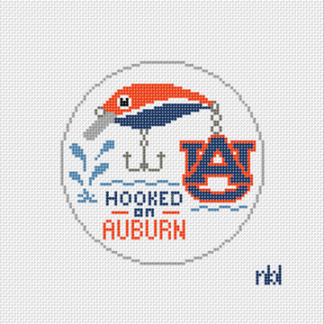 Hooked on Auburn Needlepoint Canvas | Auburn University